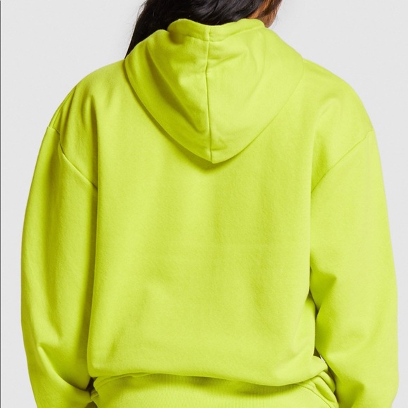 Gymshark Lime Oversized Training Hoodie sz Small - Picture 2 of 12